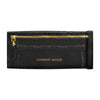 Zipped snake print pouch
