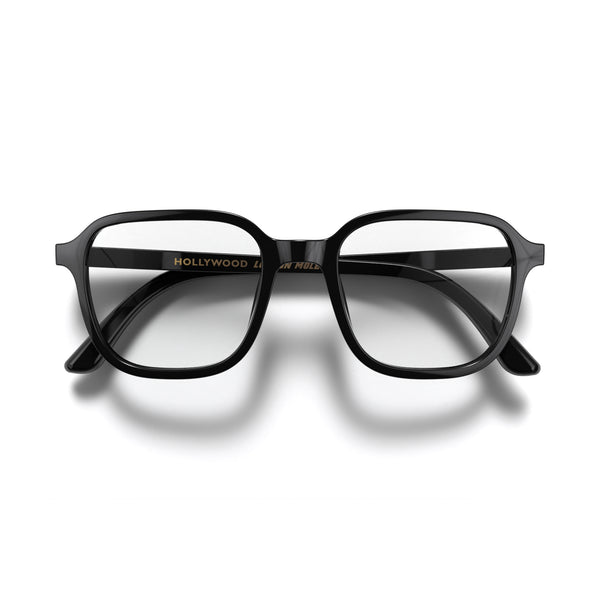 Hollywood reading glasses in gloss black