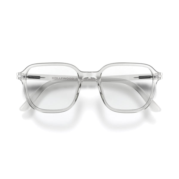 Hollywood reading glasses in gloss transparent