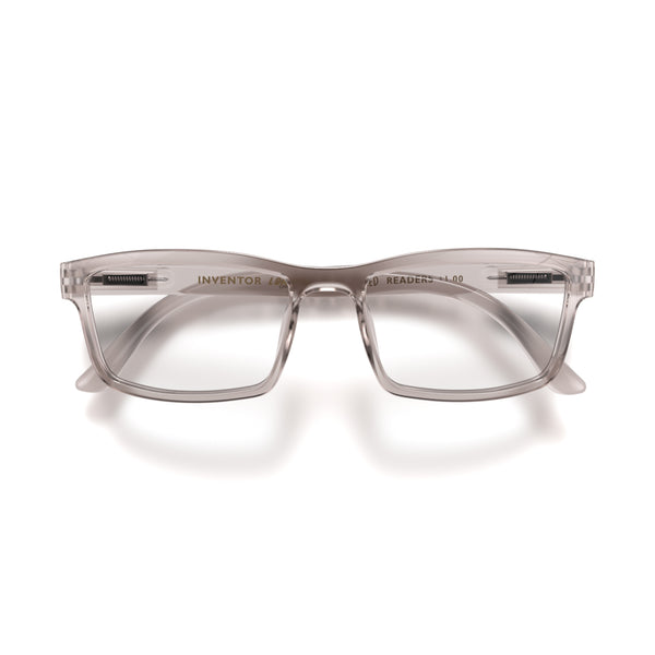 Inventor Reading Glasses in Recycled Transparent Grey