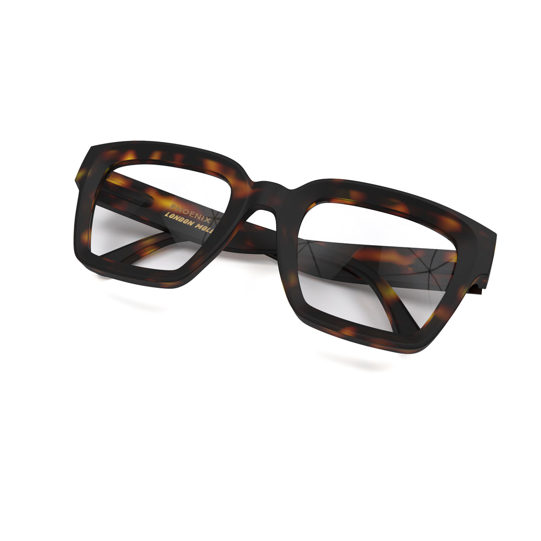 Phoenix reading glasses in rubberised tortoiseshell – London Mole