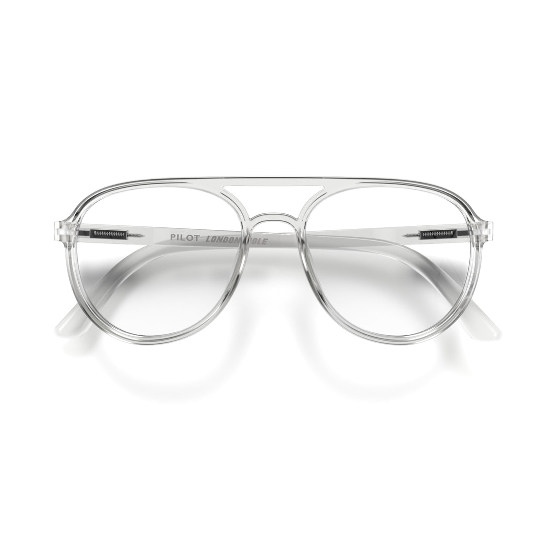 Pilot reading glasses in transparent – London Mole