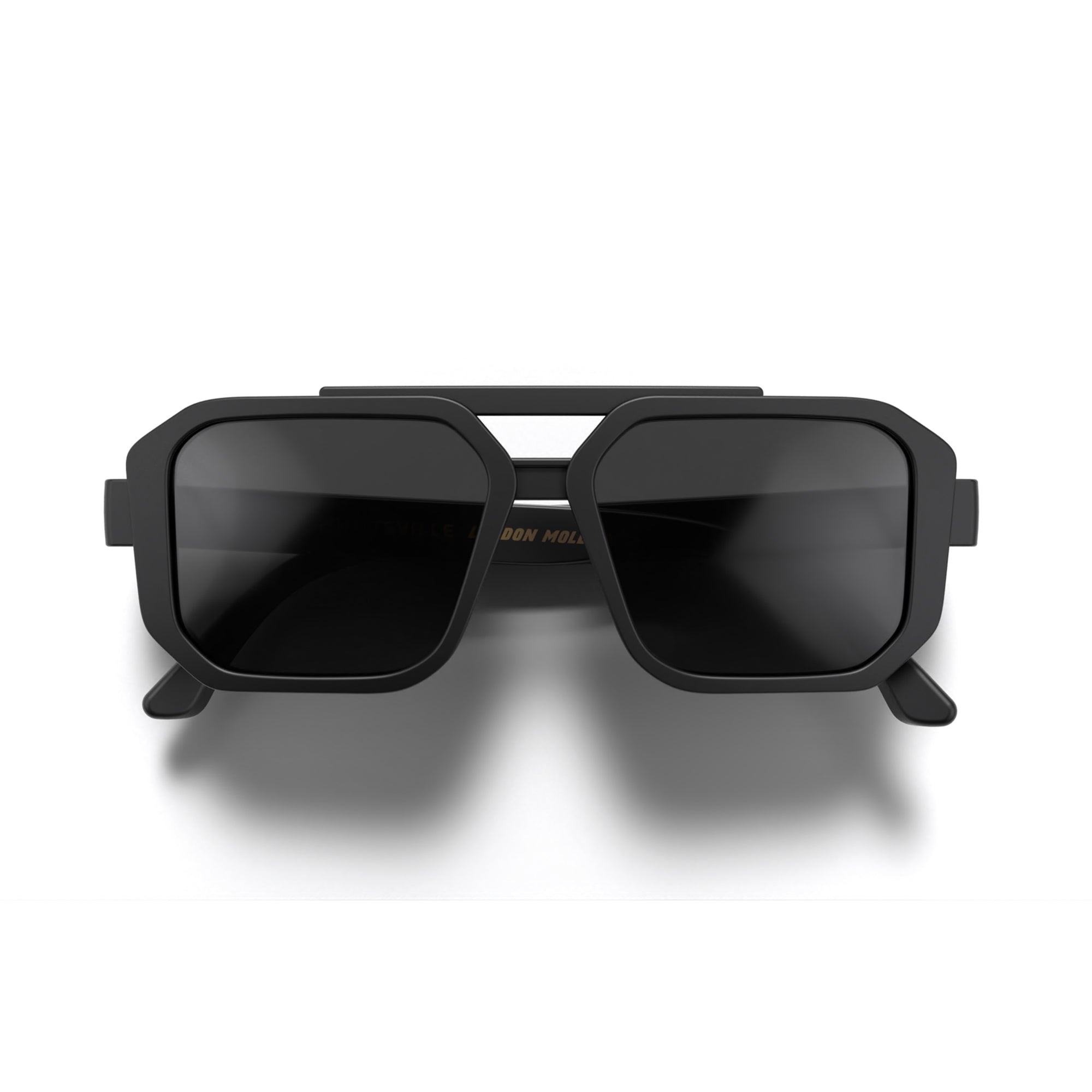 Huntsville sunglasses in rubberised black – London Mole
