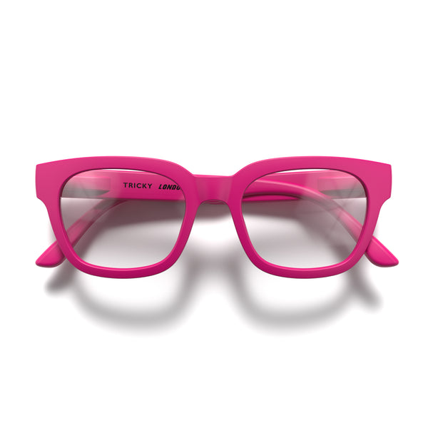 Tricky reading glasses in matt pink