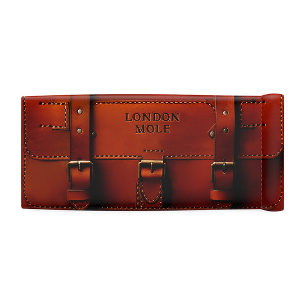 Leather print satchel pouch