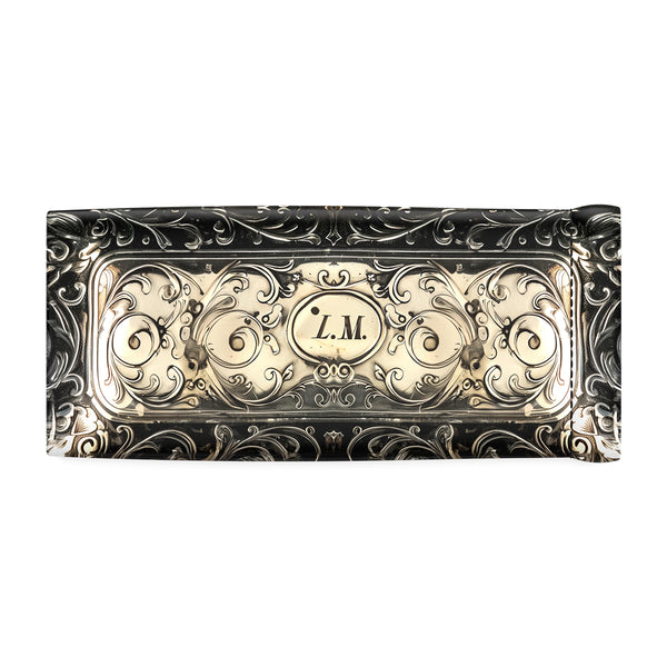 Vintage faux silver pouch
