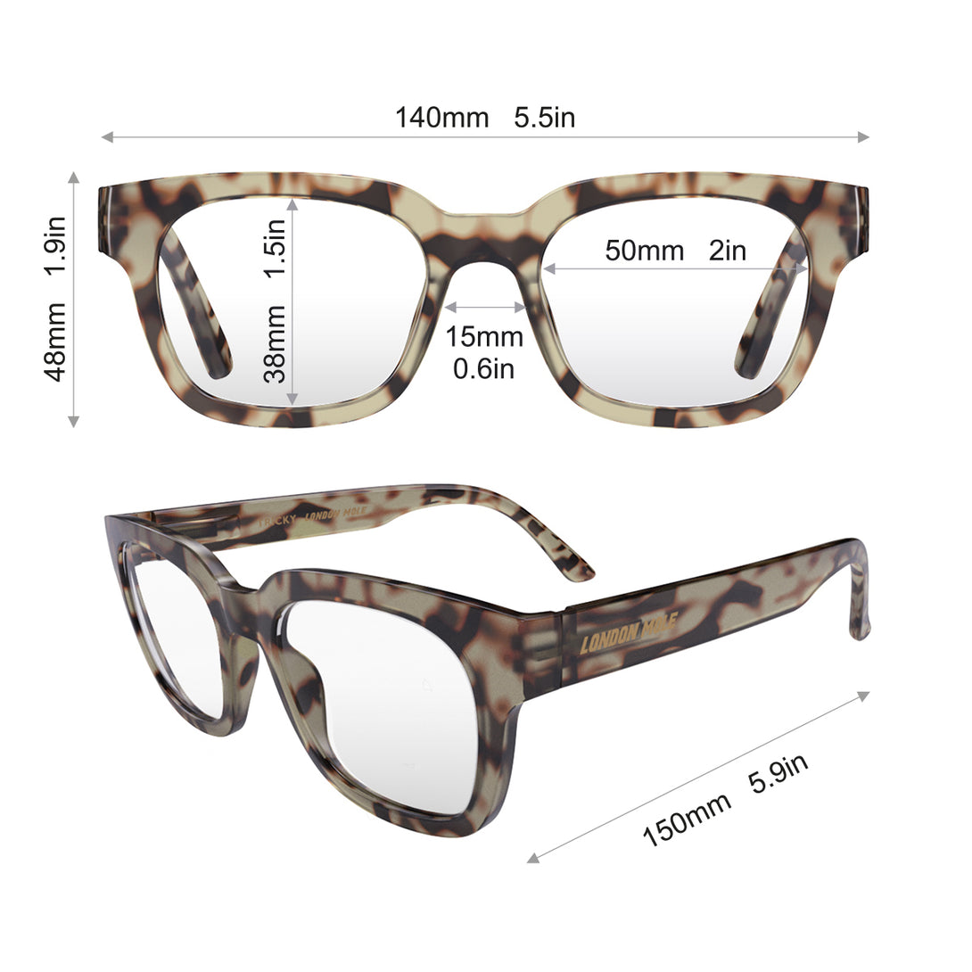 Tricky Reading Glasses in Grey Tortoise Shell – London Mole