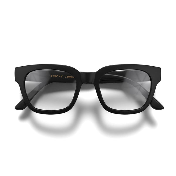 black reading glasses