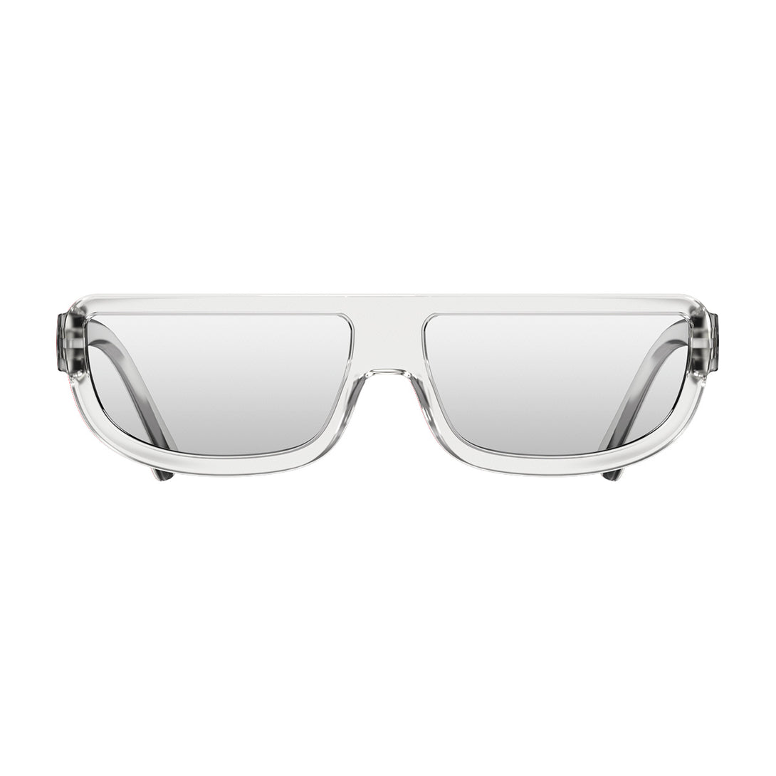 Front view of Feisty Reading glasses with transparent frames by London Mole