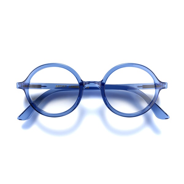 Artist Reading Glasses in Transparent Blue