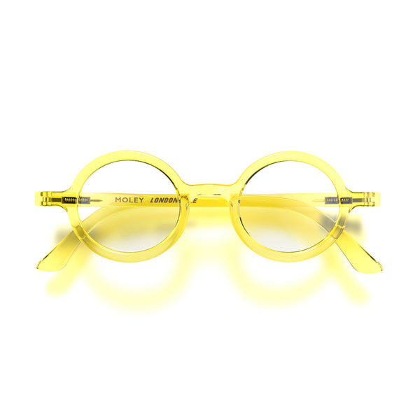 Moley Reading Glasses in Transparent Yellow