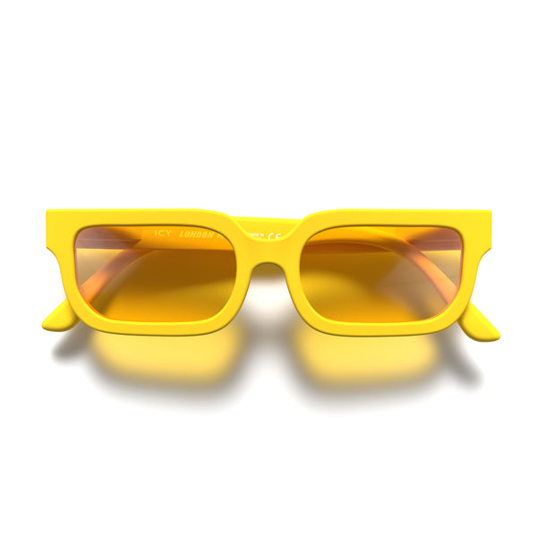Icy Sunglasses in Matt Yellow with Yellow Lenses