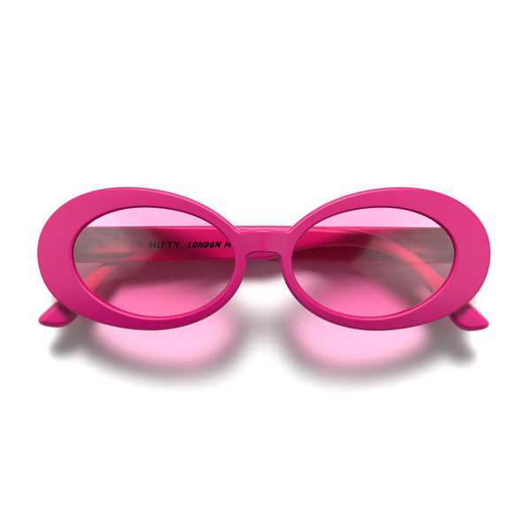 Nifty Sunglasses in Matt Pink with Pink Lenses
