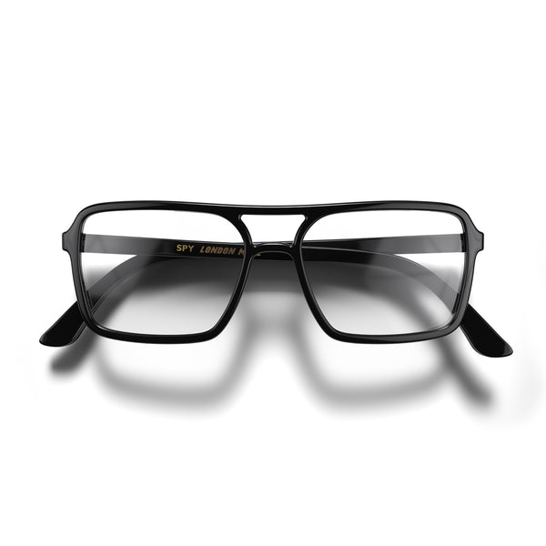Spy reading glasses in gloss black