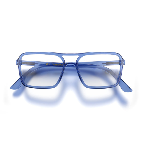 Spy Reading Glasses in Transparent Blue