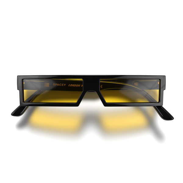 Spacey sunglasses in gloss black and yellow
