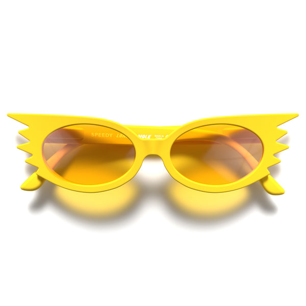 Speedy sunglasses in matt yellow with yellow lenses