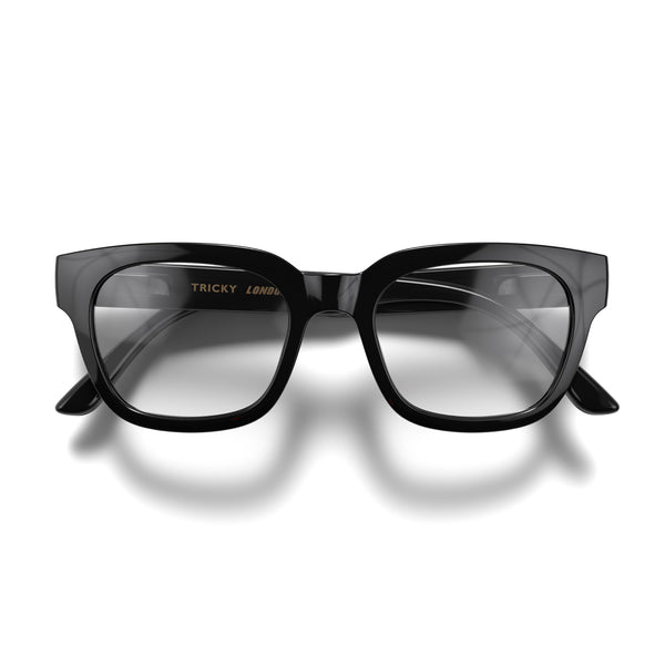 Tricky reading glasses in gloss black