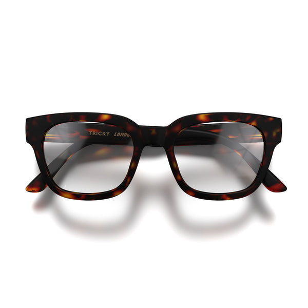 Tricky reading glasses in matt tortoiseshell