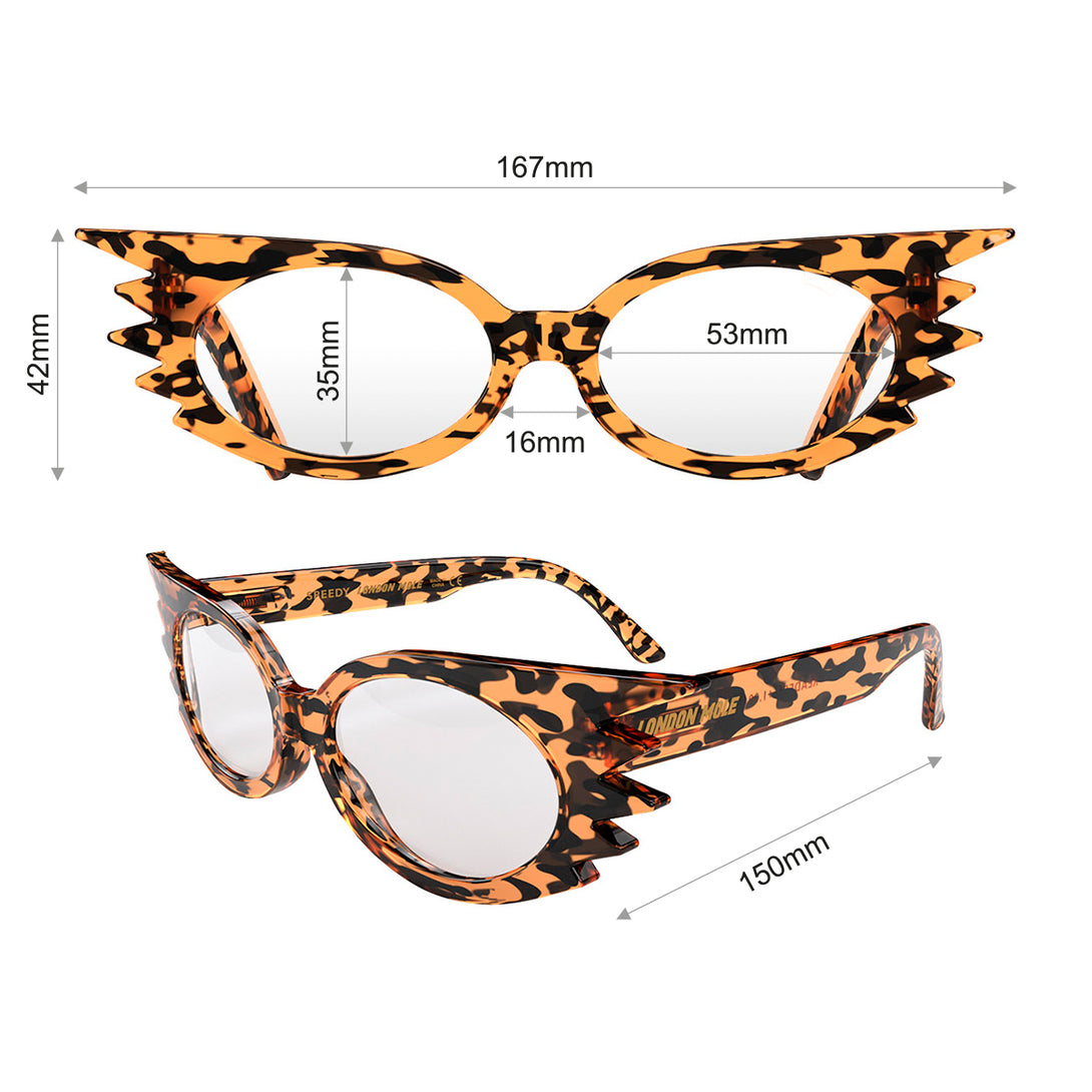 Dimension - Speedy Blue Blocker Glasses in gloss tortoiseshell featuring an extravagent vintage frame with a utilitarian look and the ability to protect your eyes from artificial blue light. Ideal for fashion accessories, screen time, office work, gaming, scrolling on a mobile, and watching TV. 
